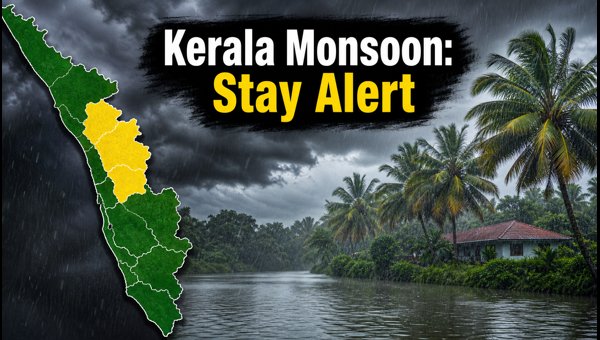 Kerala Monsoon Alert 2026: Heavy Rains and Yellow Alerts Issued for Four Districts in Kerala Today Kerala Monsoon Alert 2026: Heavy Rains and Yellow Alerts Issued for Four Districts in Kerala Today