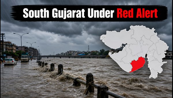 South Gujarat Floods 2026: IMD Red Alerts, Heavy Rainfall, and Emergency Rescue Operations Update