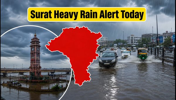 Surat Heavy Rain Alert 2026: IMD Issues Warning for Intense Thunderstorms and Waterlogging Risks Surat Heavy Rain Alert 2026: IMD Issues Warning for Intense Thunderstorms and Waterlogging Risks