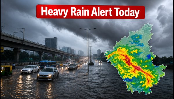 Bengaluru Rain Alert: Heavy Thunderstorms and Traffic Disruptions Expected Across Tech Capital Today Bengaluru Rain Alert: Heavy Thunderstorms and Traffic Disruptions Expected Across Tech Capital Today