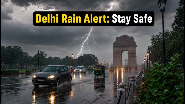Delhi Rain Alert 2026: IMD Forecasts Afternoon Thunderstorms and Heavy Downpours in the Capital