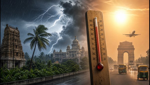 IMD Weather Alert August 2026: Storms in Bengaluru-Mysuru and Extreme Heat Index Spikes in Delhi IMD Weather Alert August 2026: Storms in Bengaluru-Mysuru and Extreme Heat Index Spikes in Delhi