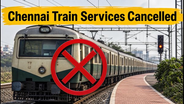 Chennai Suburban Train Cancellation: Tambaram-Chennai Beach EMU Services Cancelled Today Chennai Suburban Train Cancellation: Tambaram-Chennai Beach EMU Services Cancelled Today