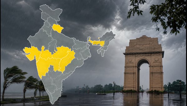 India Weather Alert: IMD Issues Yellow Warnings for 7 States Amid Thunderstorms and Gusty Winds India Weather Alert: IMD Issues Yellow Warnings for 7 States Amid Thunderstorms and Gusty Winds