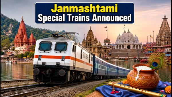 Janmashtami Special Trains 2026: Northern Railway Routes from Delhi to Mathura, Haridwar, and Varanasi Janmashtami Special Trains 2026: Northern Railway Routes from Delhi to Mathura, Haridwar, and Varanasi