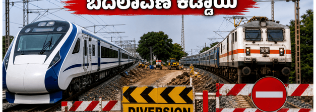 ಬೆಂಗಳೂರಿನಲ್ಲಿ ರೈಲು ಪ್ರಯಾಣಿಕರೇ ಎಚ್ಚರ! ಜೂನ್ 7-8 ರಂದು ರೈಲುಗಳ ಸಂಚಾರದಲ್ಲಿ ಭಾರಿ ಬದಲಾವಣೆ, ಇಲ್ಲಿದೆ ಮಾಹಿತಿ