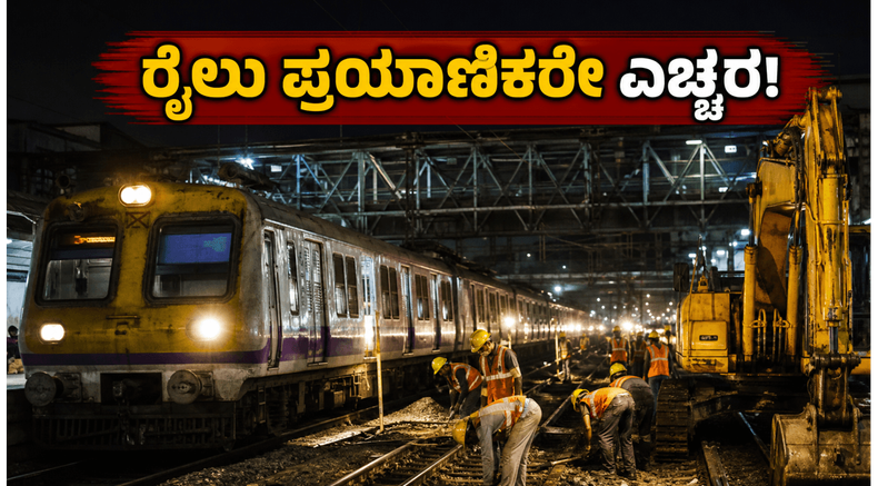 ಮುಂಬೈ ರೈಲು ಪ್ರಯಾಣಿಕರ ಗಮನಕ್ಕೆ: ಜೂನ್ 25ರವರೆಗೆ ರೈಲು ಸಂಚಾರದಲ್ಲಿ ವ್ಯತ್ಯಯ; ಪ್ರಯಾಣಕ್ಕೂ ಮುನ್ನ ಈ ಟಿಪ್ಸ್ ನೋಡಿ!