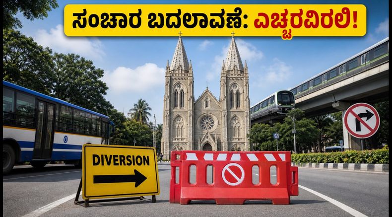 ಶಿವಾಜಿನಗರ ಸೆಂಟ್ ಮೇರಿಸ್ ಬೆಸಿಲಿಕಾ ಜಾತ್ರೆ: ಸಂಚಾರ ಬದಲಾವಣೆ; ವಾಹನ ಸವಾರರು ಈ ರೂಟ್ ಮರೆಯದಿರಿ!
