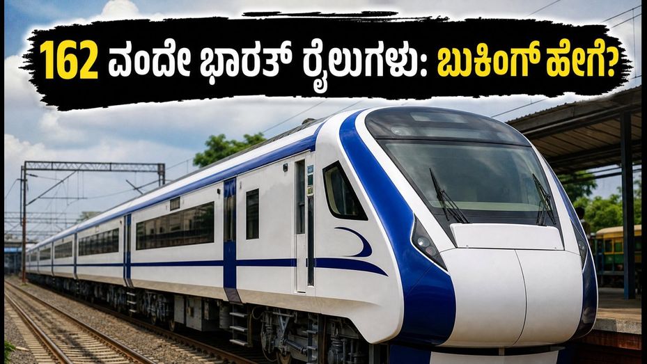 ದೇಶಾದ್ಯಂತ 162 ವಂದೇ ಭಾರತ್ ರೈಲುಗಳ ಓಡಾಟ; ಟಿಕೆಟ್ ಬುಕ್ ಮಾಡಲು ಇಲ್ಲಿದೆ ಸುಲಭ ದಾರಿ