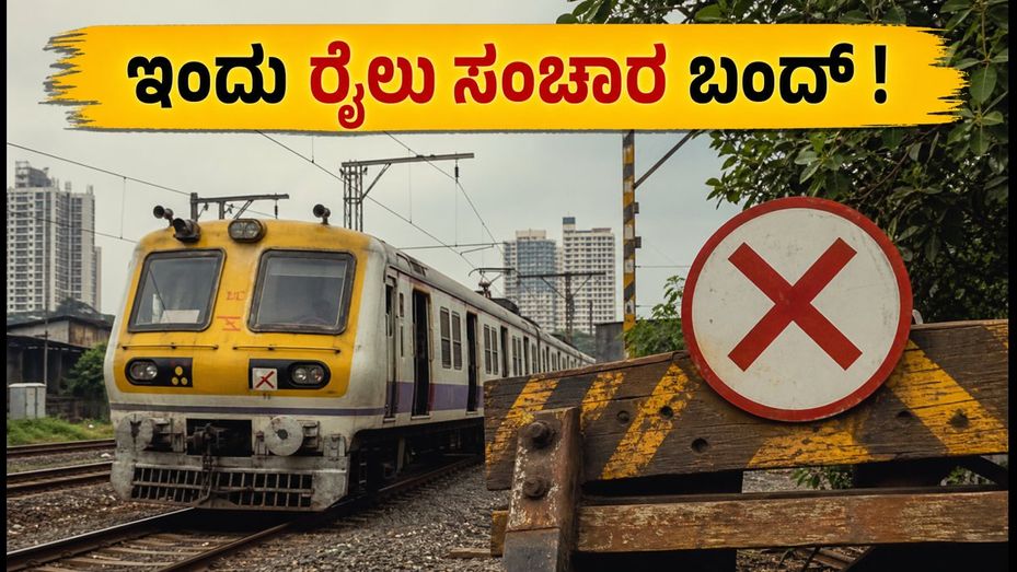 ಮುಂಬೈ ಲೋಕಲ್ ರೈಲು ಪ್ರಯಾಣಿಕರೇ ಎಚ್ಚರ: ಇಂದು 5 ಗಂಟೆಗಳ ಮೆಗಾಬ್ಲಾಕ್, ಈ ಮಾರ್ಗಗಳು ಬಂದ್!