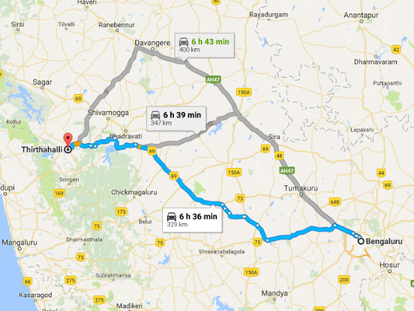 ತೀರ್ಥಹಳ್ಳಿಗೆ ತಲುಪುವ ಬಗೆ ಹೇಗೆ ?