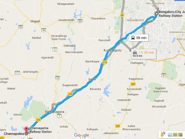 ಚೆನ್ನಪಟ್ಟಣಕ್ಕೆ ತಲುಪಲು ಲಭ್ಯವಿರುವ ವಿಭಿನ್ನ ಮಾರ್ಗಗಳು