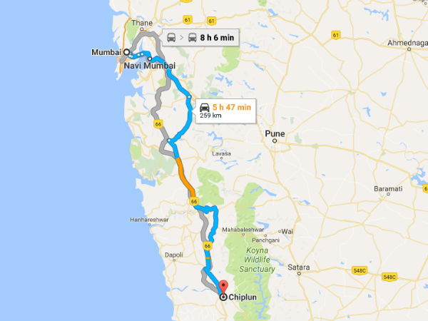 ಚಿಪ್ಲುನ್ ಗೆ ತೆರಳಲು ಲಭ್ಯವಿರುವ ವಿವಿಧ ಮಾರ್ಗಗಳು