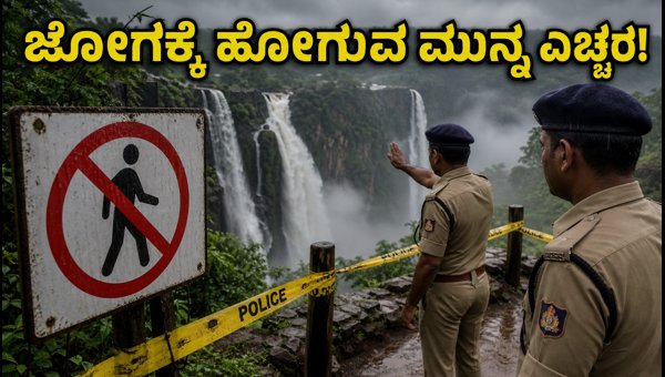 Jog Falls Safety Alert 2026: Police Close Dangerous Trekking Paths and Issue New Tourist Guidelines Jog Falls Safety Alert 2026: Police Close Dangerous Trekking Paths and Issue New Tourist Guidelines