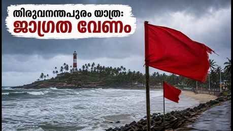 കേരള തീരത്ത് ശക്തമായ കാറ്റ്; തിരുവനന്തപുരത്ത് യാത്ര പ്ലാൻ ചെയ്യുന്നവർ ഈ കാര്യങ്ങൾ ശ്രദ്ധിക്കണം