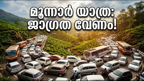 ഓണം അവധിക്ക് മൂന്നാറിലേക്ക് പോകുകയാണോ? വൻ ഗതാഗതക്കുരുക്ക്; സഞ്ചാരികൾക്ക് ജാഗ്രതാ നിർദേശം