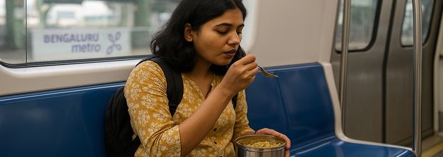 ബെംഗളൂരു മെട്രോയിൽ ഭക്ഷണം കഴിച്ചതിന് പിഴയിട്ട സംഭവം; ''മലിനമാക്കിയില്ലല്ലോ' അനുകൂലിച്ച് ഇന്‍റർനെറ്റ്, വാദങ്ങൾ