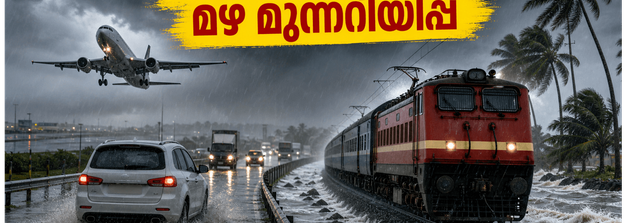 വടക്കൻ കേരളത്തിൽ മഴ കനക്കുന്നു; യാത്രക്കാർക്ക് ജാഗ്രതാ നിർദ്ദേശം, വിമാന-റോഡ് ഗതാഗതം തടസ്സപ്പെട്ടേക്കാം