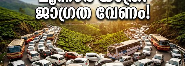 ഓണം അവധിക്ക് മൂന്നാറിലേക്ക് പോകുകയാണോ? വൻ ഗതാഗതക്കുരുക്ക്; സഞ്ചാരികൾക്ക് ജാഗ്രതാ നിർദേശം