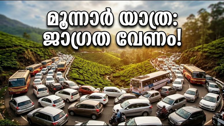 ഓണം അവധിക്ക് മൂന്നാറിലേക്ക് പോകുകയാണോ? വൻ ഗതാഗതക്കുരുക്ക്; സഞ്ചാരികൾക്ക് ജാഗ്രതാ നിർദേശം