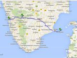 കൊച്ചി - മൂന്നാ ര്‍ - മധുര -  രാമേശ്വരം