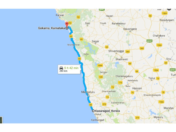 കാസർകോട് മുതൽ ഗോകർണം വരെ