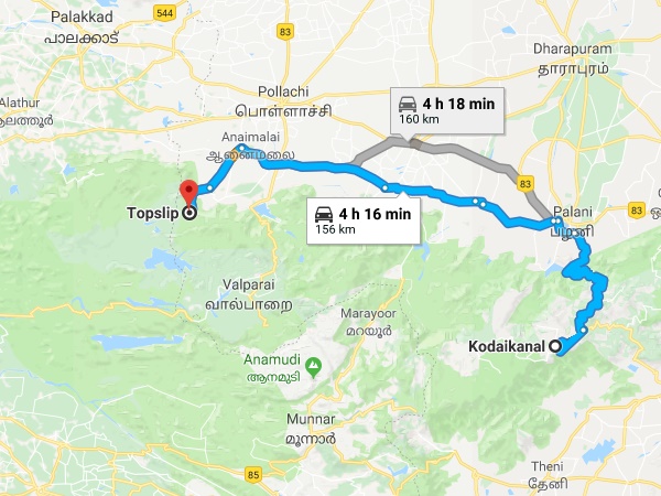 ടോപ്സ്ലിപ്-കൊടൈക്കനാല്‍