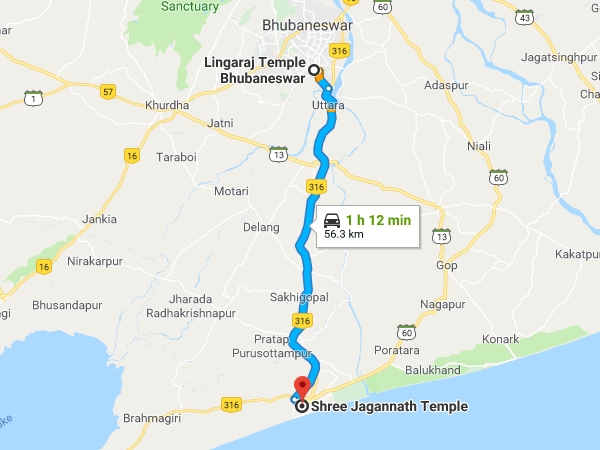 ഭുവനേശ്വറില്‍ നിന്നും പുരിയിലേക്ക്