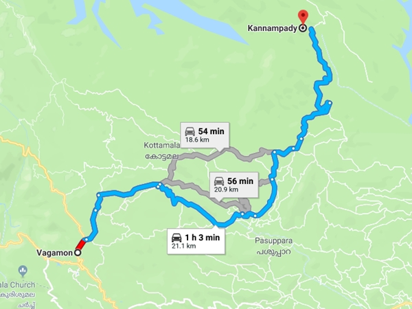 വാഗമണ്ണില്‍ നിന്നും തേയിലപ്പുര നദിവഴി