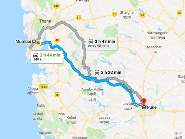 പൂനെയില്‍ നിന്നും മുംബൈയ്ക്ക് പോകുമ്പോള്‍