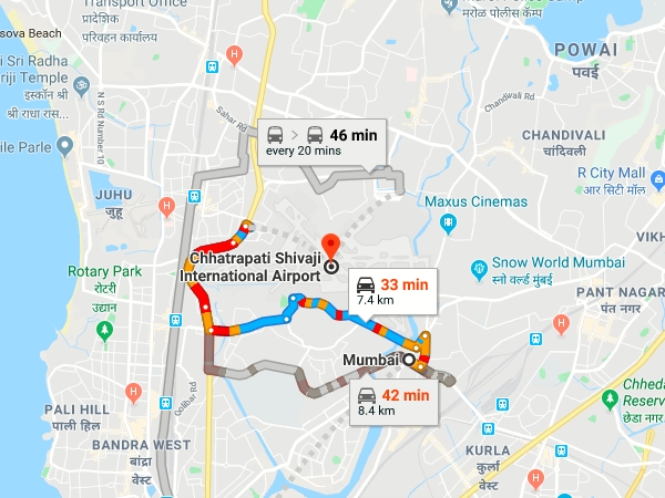 എത്തിച്ചേരാന്‍ 