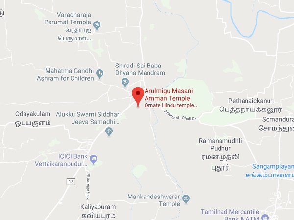 എവിടെയാണ് മസാനി അമ്മൻ കോവിൽ