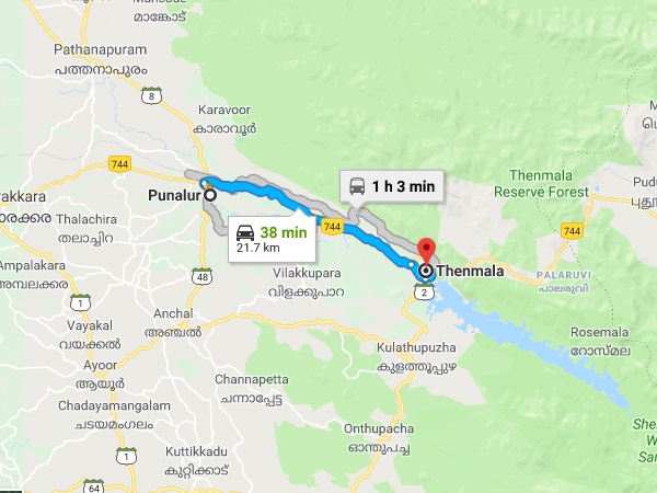 പുനലൂരിൽ നിന്നും 