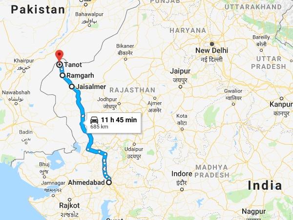 അഹ്മദാബാദ്- രാംഗഡ്-ജയ്സാൽമീർ-തനോത്