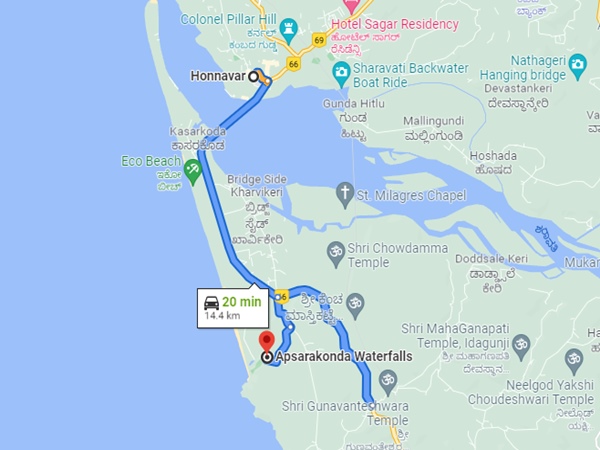 അപ്സരക്കൊണ്ട വെള്ളച്ചാട്ടത്തിൽ എത്തിച്ചേരാന്‍