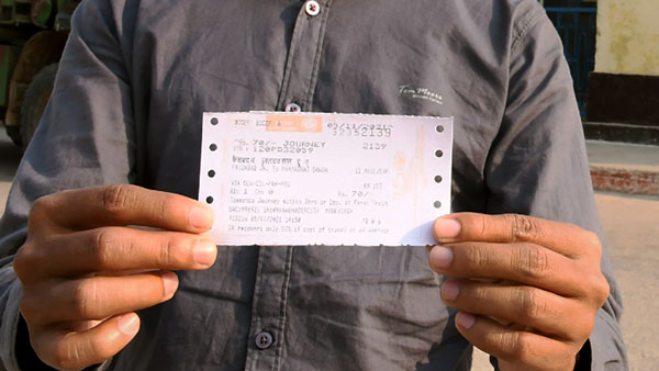 Indian Railway Train Ticket