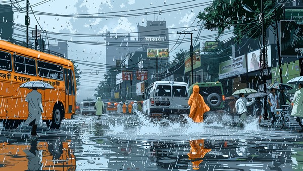 Bengaluru Weather Update Cloudy Sky With Thunder Showers and Rain