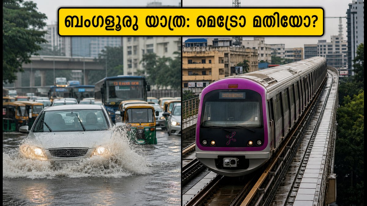 ബംഗളൂരുവിൽ വീണ്ടും മഴക്കെടുതി; റോഡ് യാത്ര ഒഴിവാക്കി മെട്രോ തിരഞ്ഞെടുക്കാം, ശ്രദ്ധിക്കേണ്ട കാര്യങ്ങൾ ഇതാ