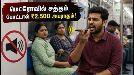 சென்னை மெட்ரோவில் இனி சத்தமாகப் பேசினால் ₹2,500 அபராதம்! பயணிகளுக்கு CMRL அதிரடி எச்சரிக்கை