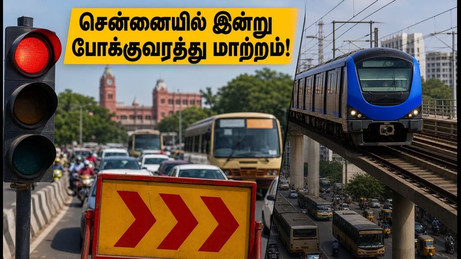 சென்னையில் இன்று போக்குவரத்து மாற்றம்! ஜார்ஜ் டவுன் செல்பவர்கள் கவனத்திற்கு - மெட்ரோவில் செல்வது சிறந்தது