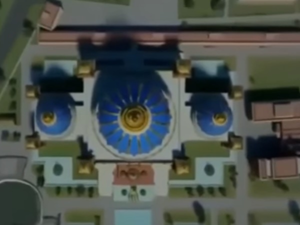 கோயிலின் மேற்புறத் தோற்றம்