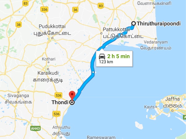 திருத்துறைப்பூண்டி - தொண்டி திருத்துறைப்பூண்டி - தொண்டி