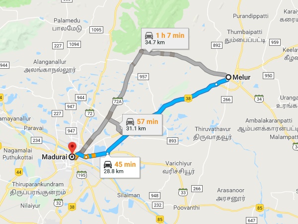 மேலூர் - மதுரை மேலூர் - மதுரை