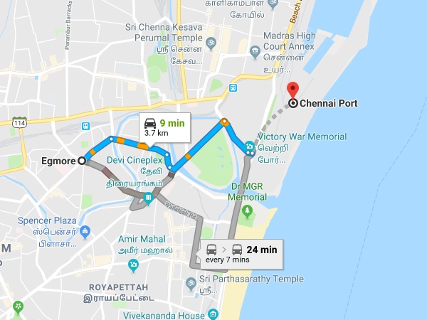 சென்னை எழும்பூர் - துறைமுகம் சென்னை எழும்பூர் - துறைமுகம்