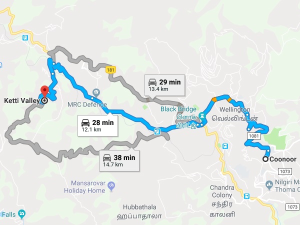 கெட்டி - குன்னூர் கெட்டி - குன்னூர்