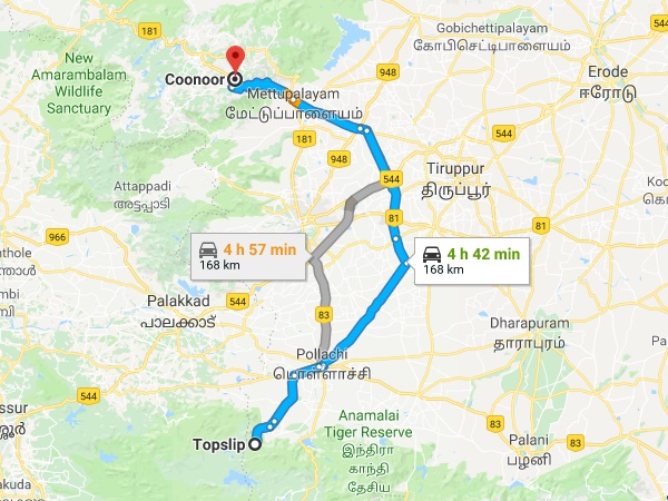 குன்னூர் - டாப்ஸ்லிப் குன்னூர் - டாப்ஸ்லிப்