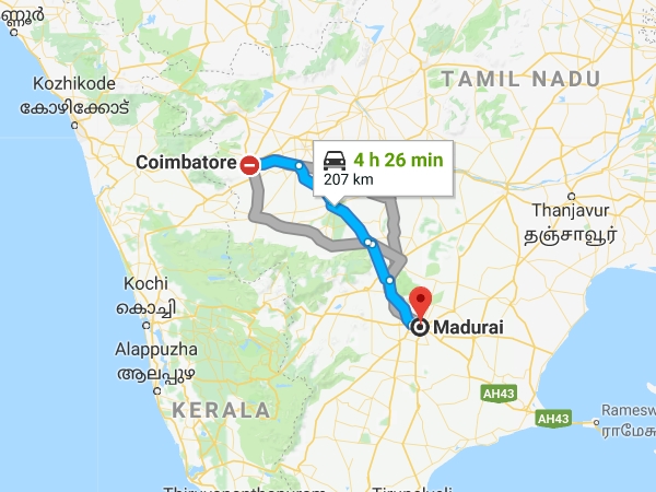 கோவை- மதுரை