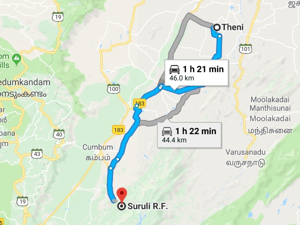 சுருளி அருவிக்கு வழிகாட்டி சுருளி அருவிக்கு வழிகாட்டி