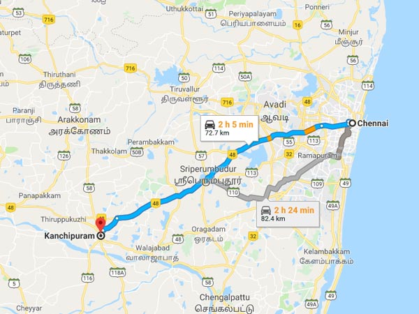 காஞ்சிபுரம் செல்வது எவ்வாறு: