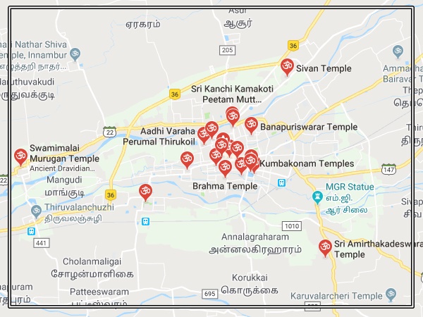 கும்பகோணத்தைச் சுற்றியுள்ள கோயில்கள்